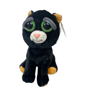 Feisty Pets Katy Cobweb Plush Cat Toy 8" Black & Orange Stuffed Animal With Atti